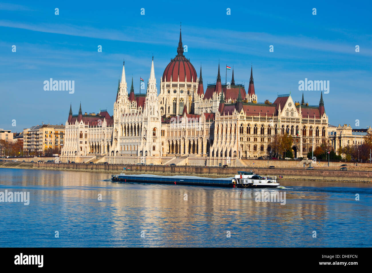 Hungarian Parliament Building, Budapest, Hungary, Europe Stock Photo