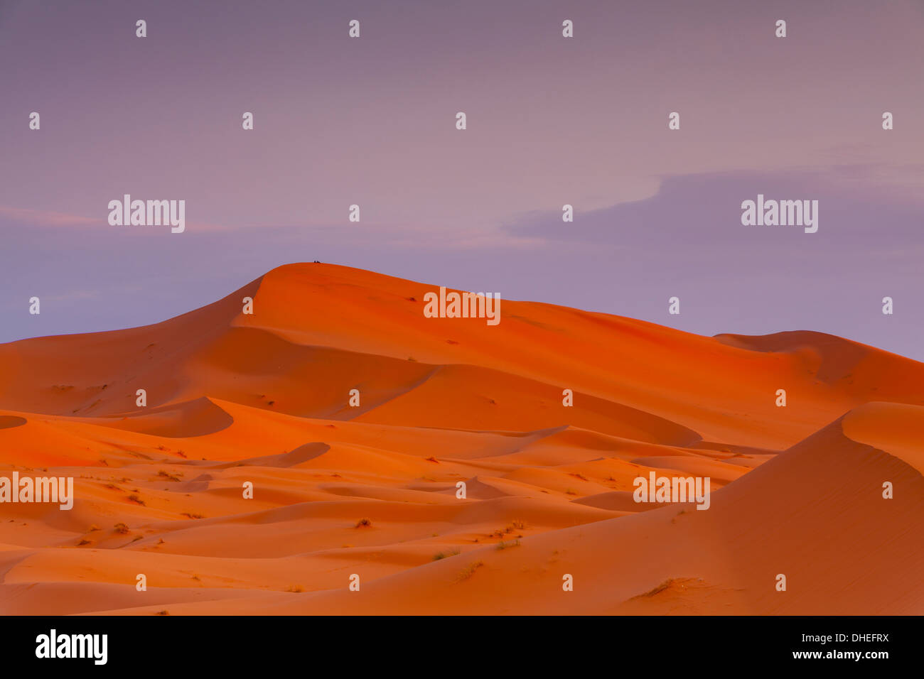 Sand dunes, Sahara Desert, Merzouga, Morocco, North Africa, Africa Stock Photo