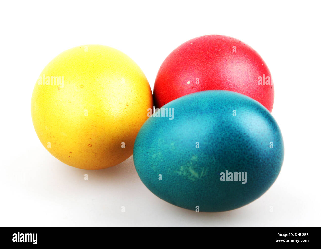 Colorful easter eggs isolated over white background Stock Photo - Alamy
