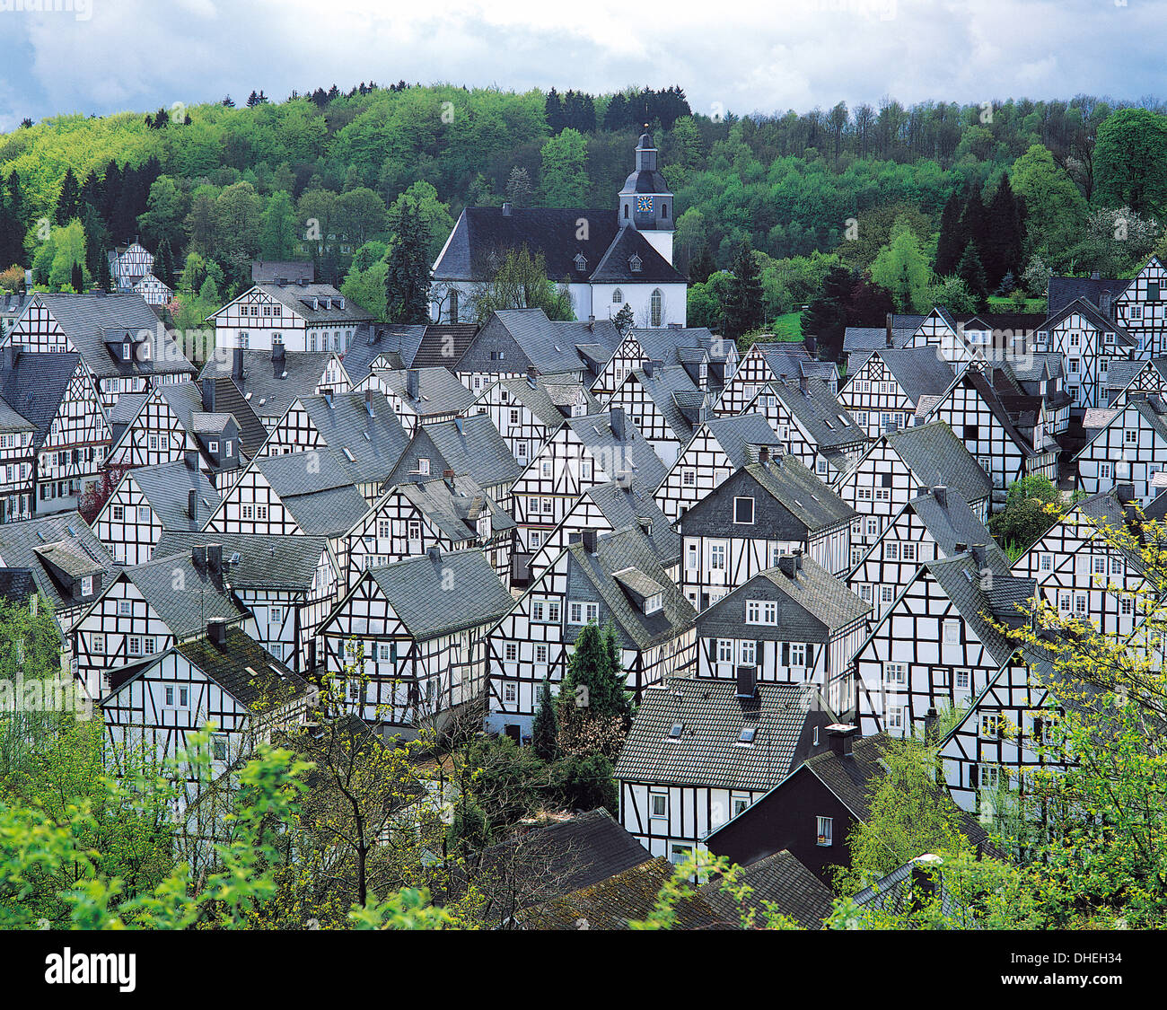 Houses in Freudenberg, Westphalia, Germany Stock Photo