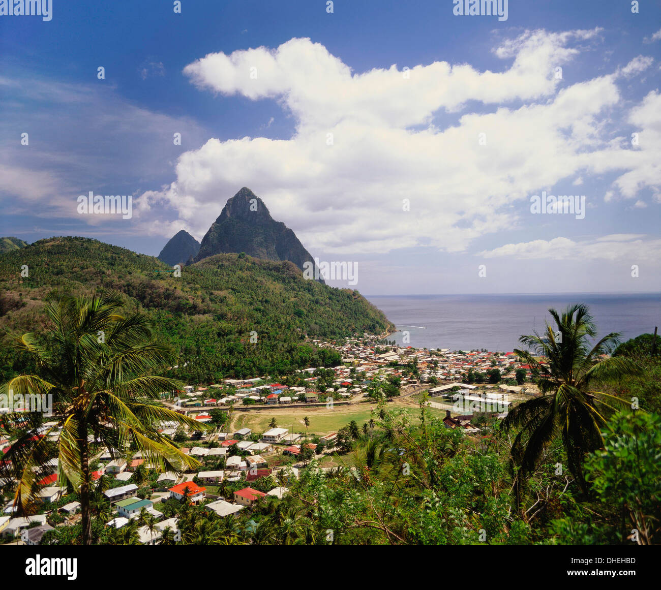 Soufriere, St Lucia, Caribbean Stock Photo