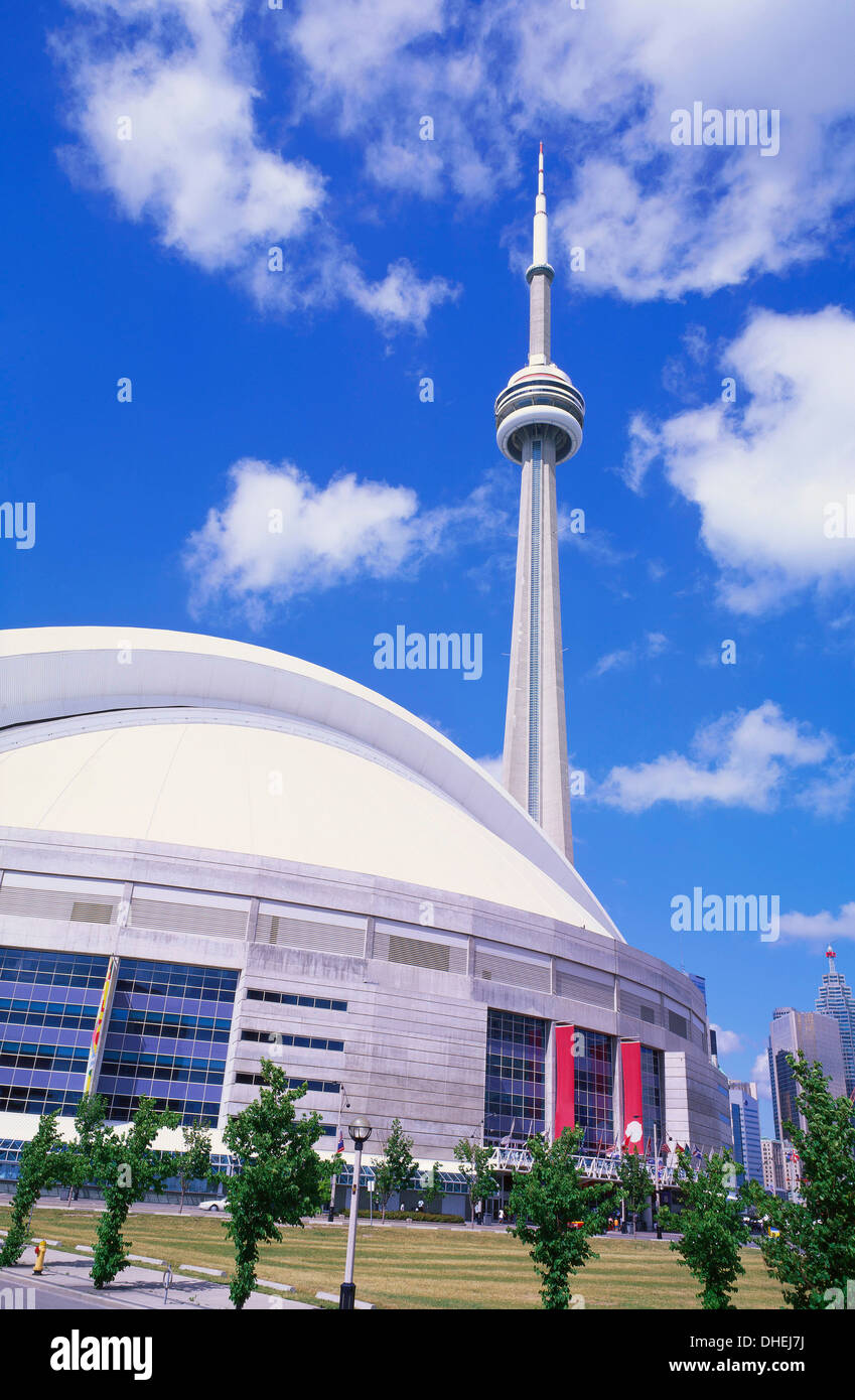 Cn Tower And Skydome Toronto Canada Stock Photo Alamy
