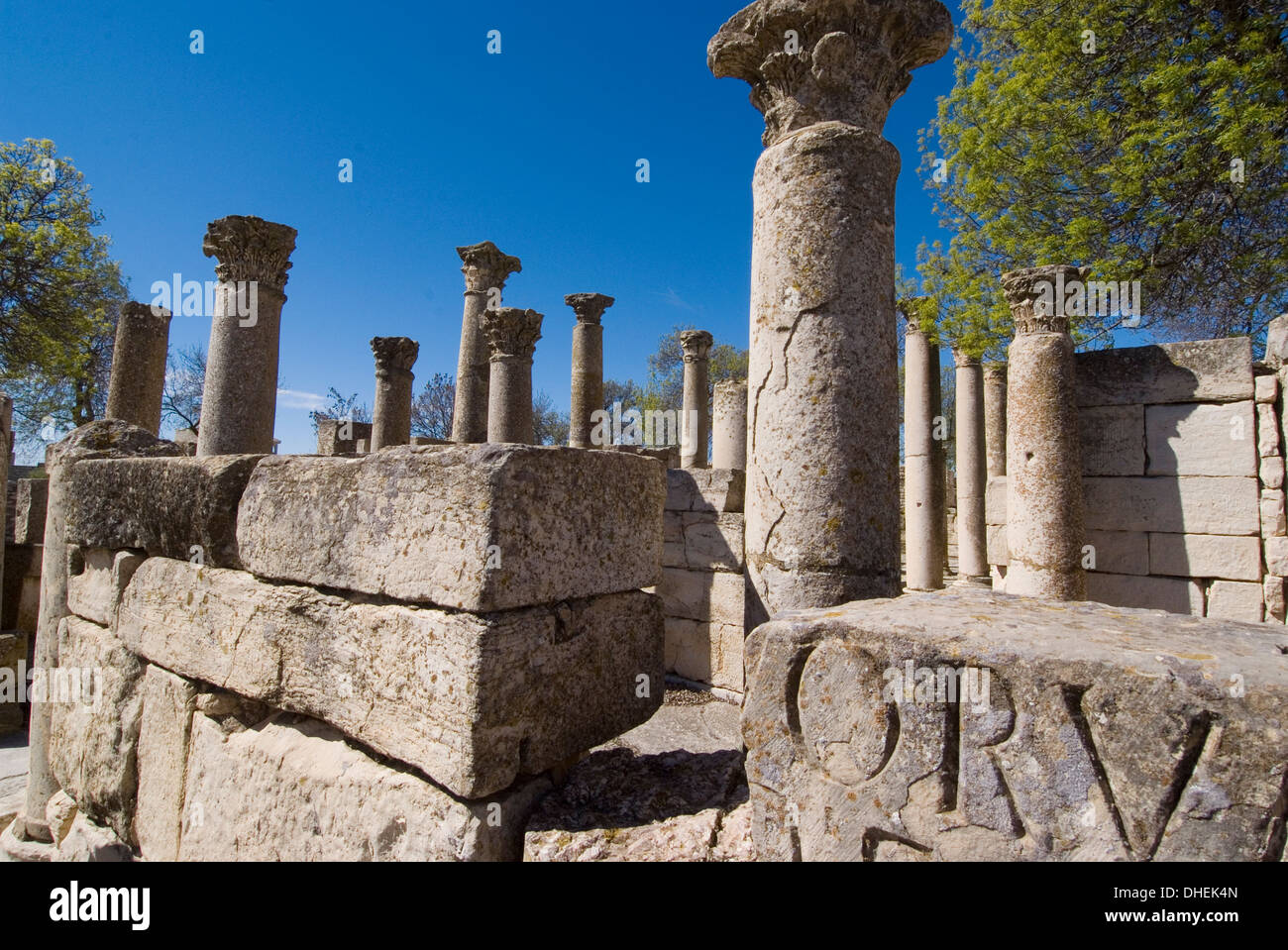 School for youths, Roman site of Makhtar, Tunisia, North Africa, Africa Stock Photo