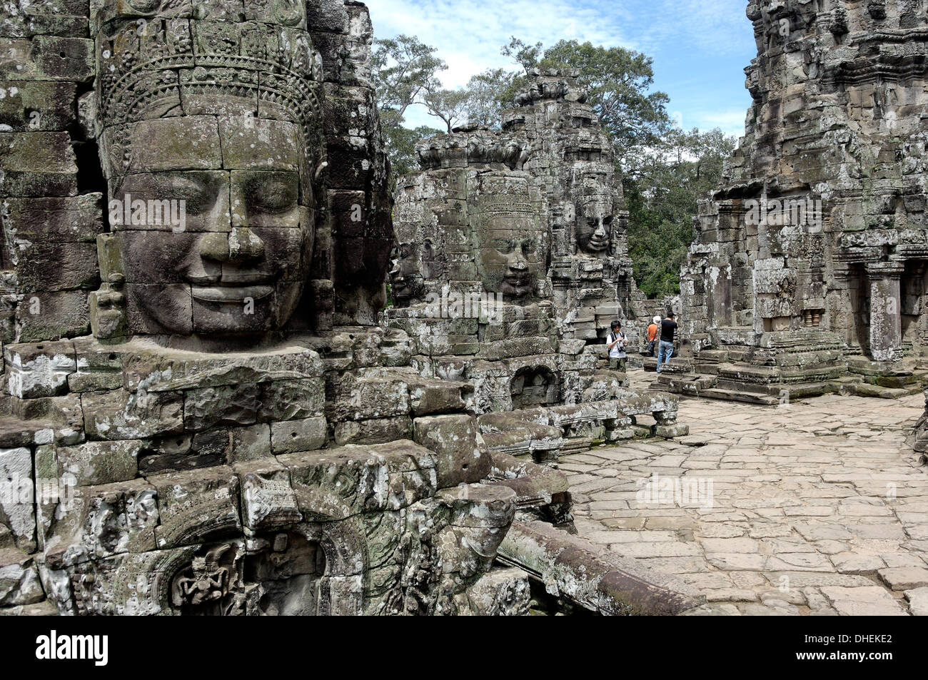 Ta Prohm temple dating from the mid 12th to early 13th centuries, Angkor, UNESCO, Siem Reap, Cambodia, Indochina Stock Photo
