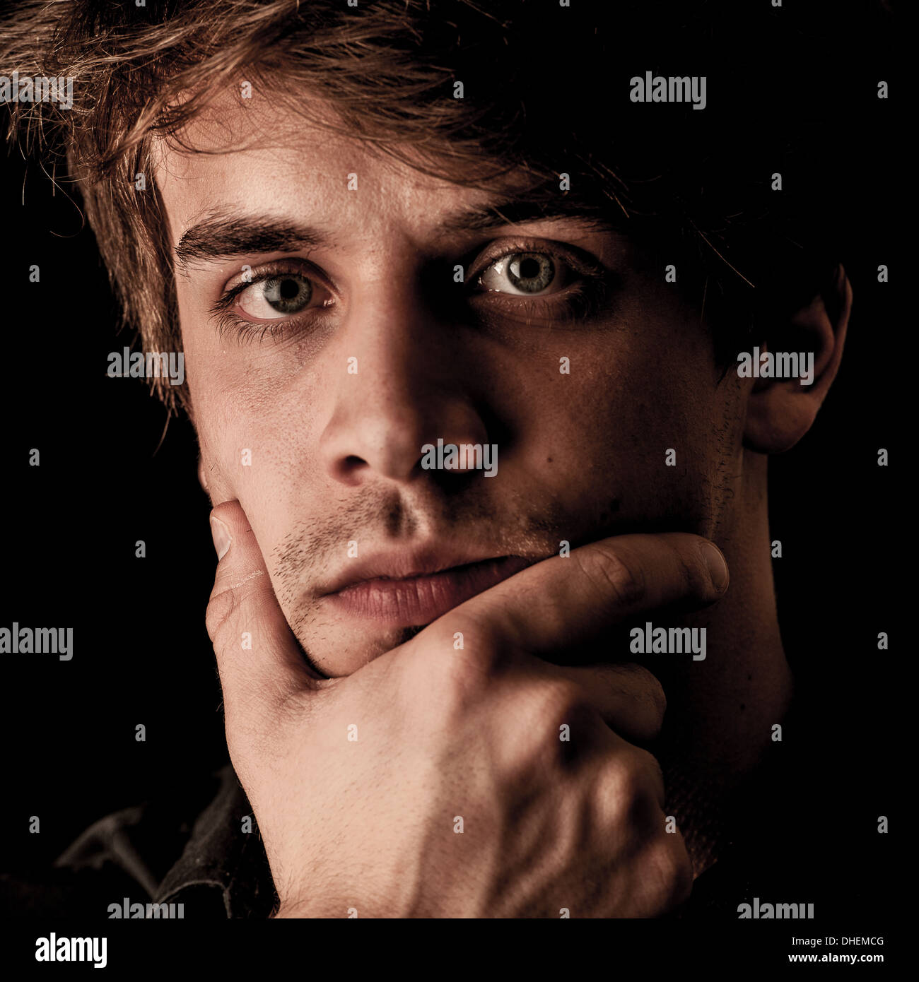 Portrait man people men portraits portrait black and white hi-res stock ...