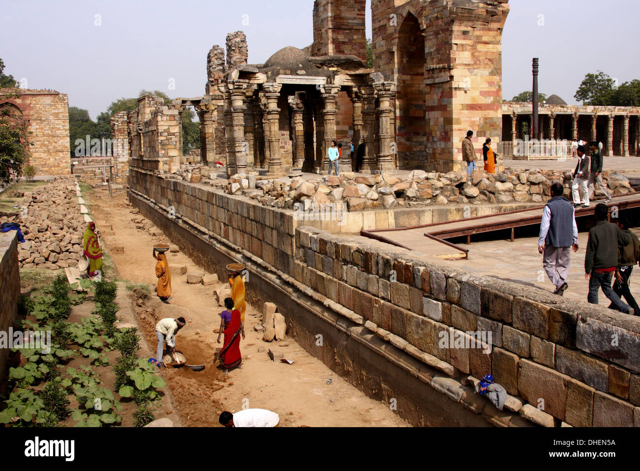 Qutab Complex, UNESCO World Heritage Site, Delhi, India, Asia Stock Photo