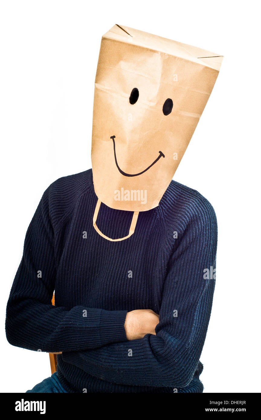 Paper Bag Over The Head Stock Photos & Paper Bag Over The Head Stock
