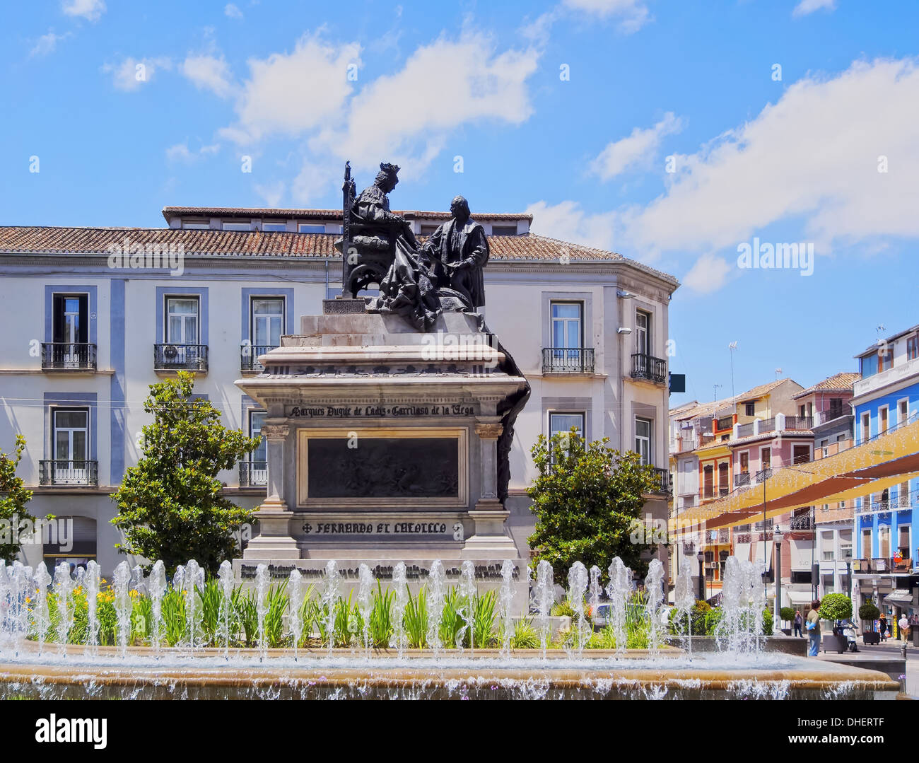 Plaza Isabel La Catolica in Granada - beautiful city in Andalusia, Spain Stock Photo