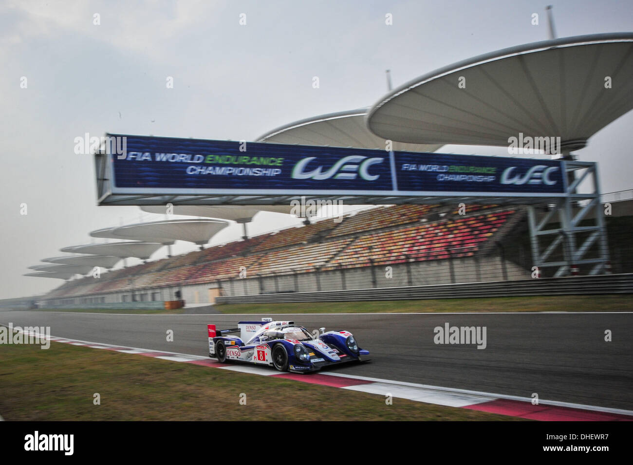 Shanghai, China. 08th Nov, 2013. WEC 6-Hours endurance race. Free practise and qualification day. #8 TOYOTA RACING (JAP) TOYOTA TS030 HYBRIDE ANTHONY DAVIDSON (GBR) SEBASTIEN BUEMI (CHE) STEPHANE SARRAZIN (FRA) Credit:  Action Plus Sports/Alamy Live News Stock Photo