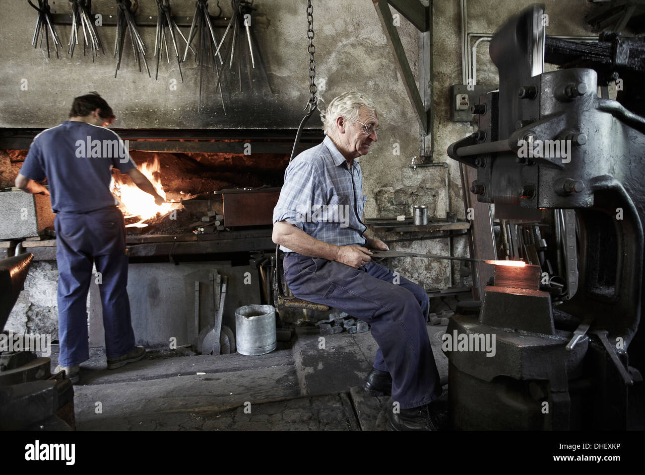 Blacksmiths at work Stock Photo