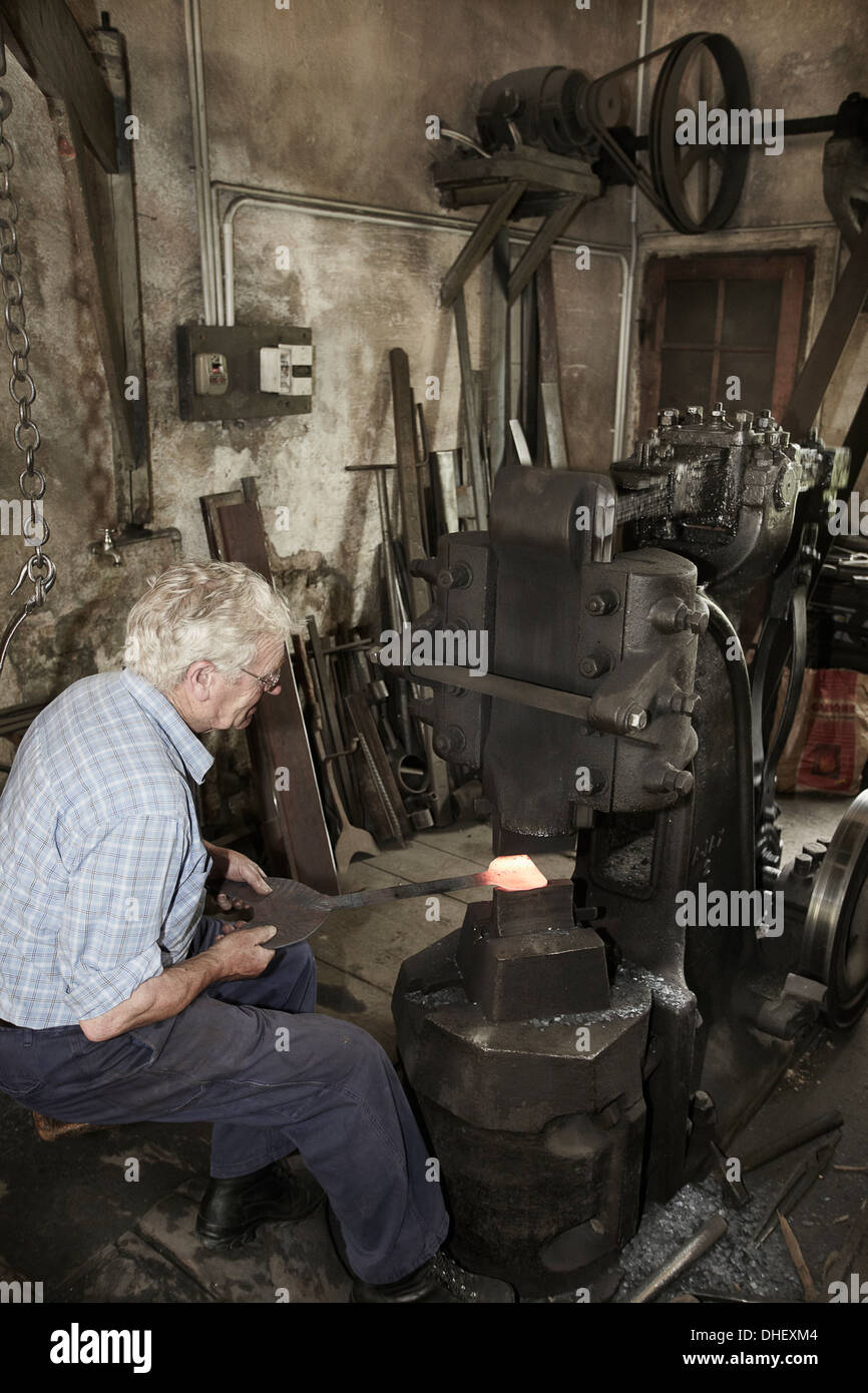 Blacksmith at work Stock Photo