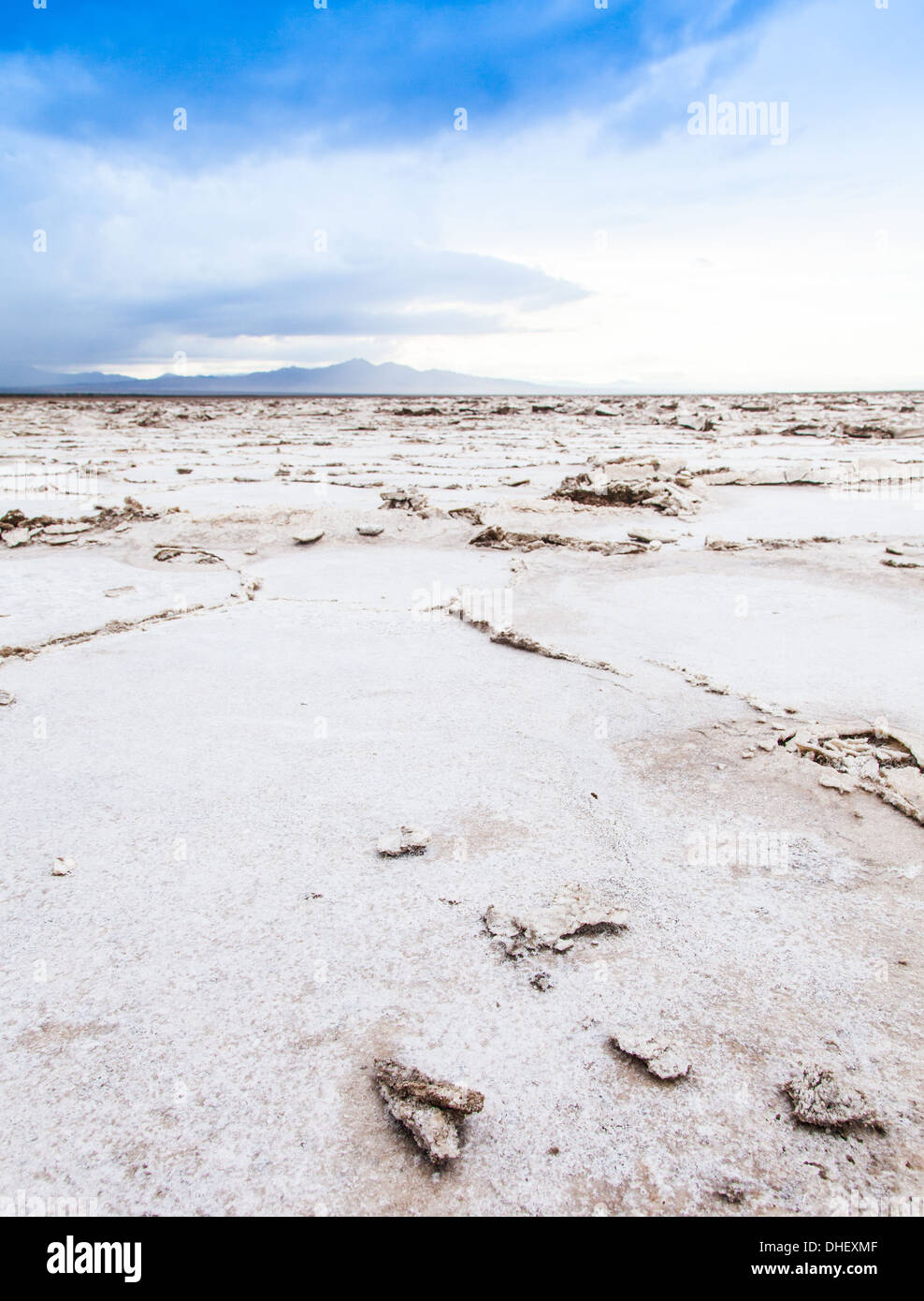 Salt desert close to Amboy, USA. Concept for desertification Stock Photo