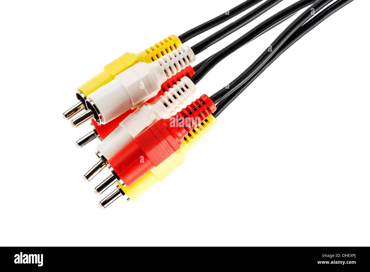Audio video cable with plugs Stock Photo Alamy