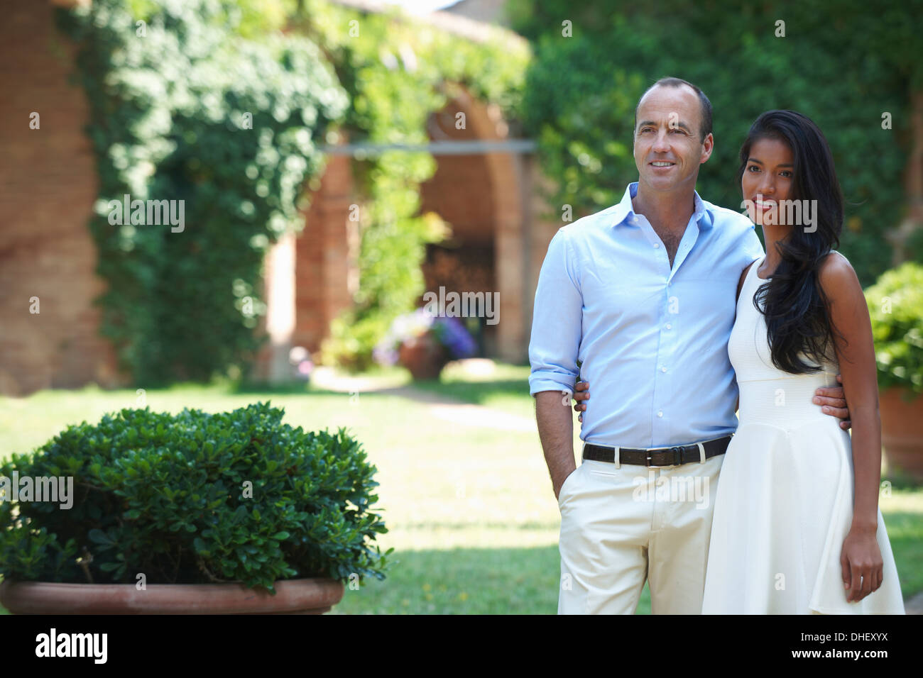 Couple posing for camera Stock Photo