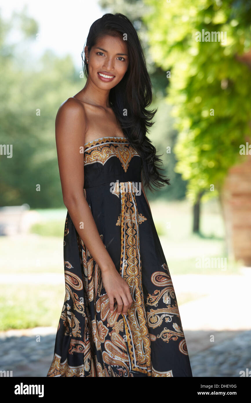 Woman posing for camera Stock Photo