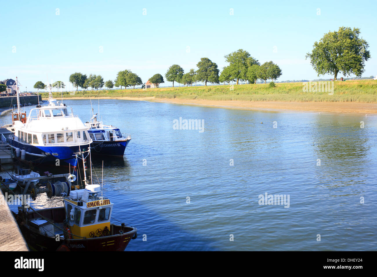 Somme River from Quai Blavet, St Valery Sur Somme, Somme, Picardy