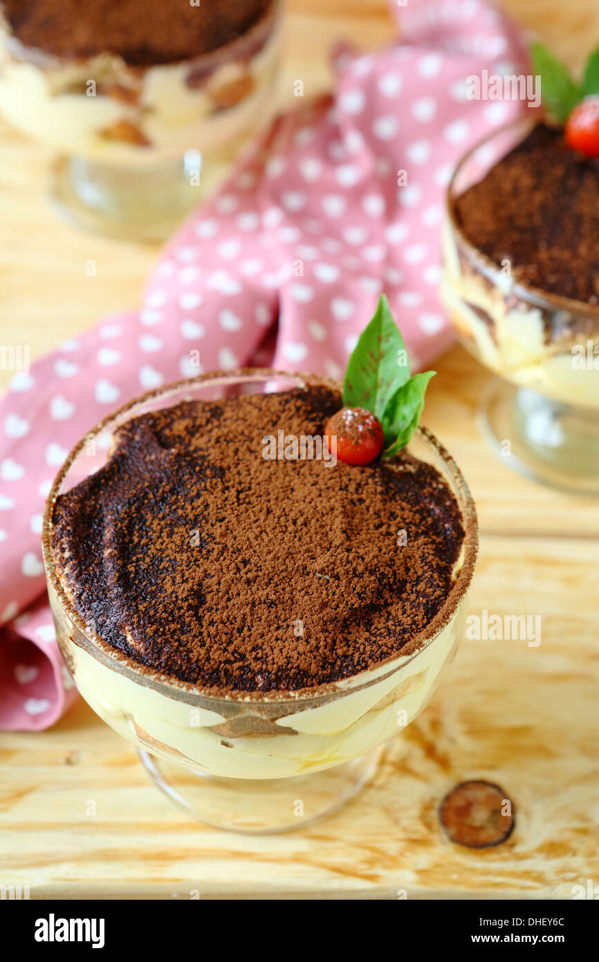 homemade tiramisu with cocoa, food Stock Photo Alamy