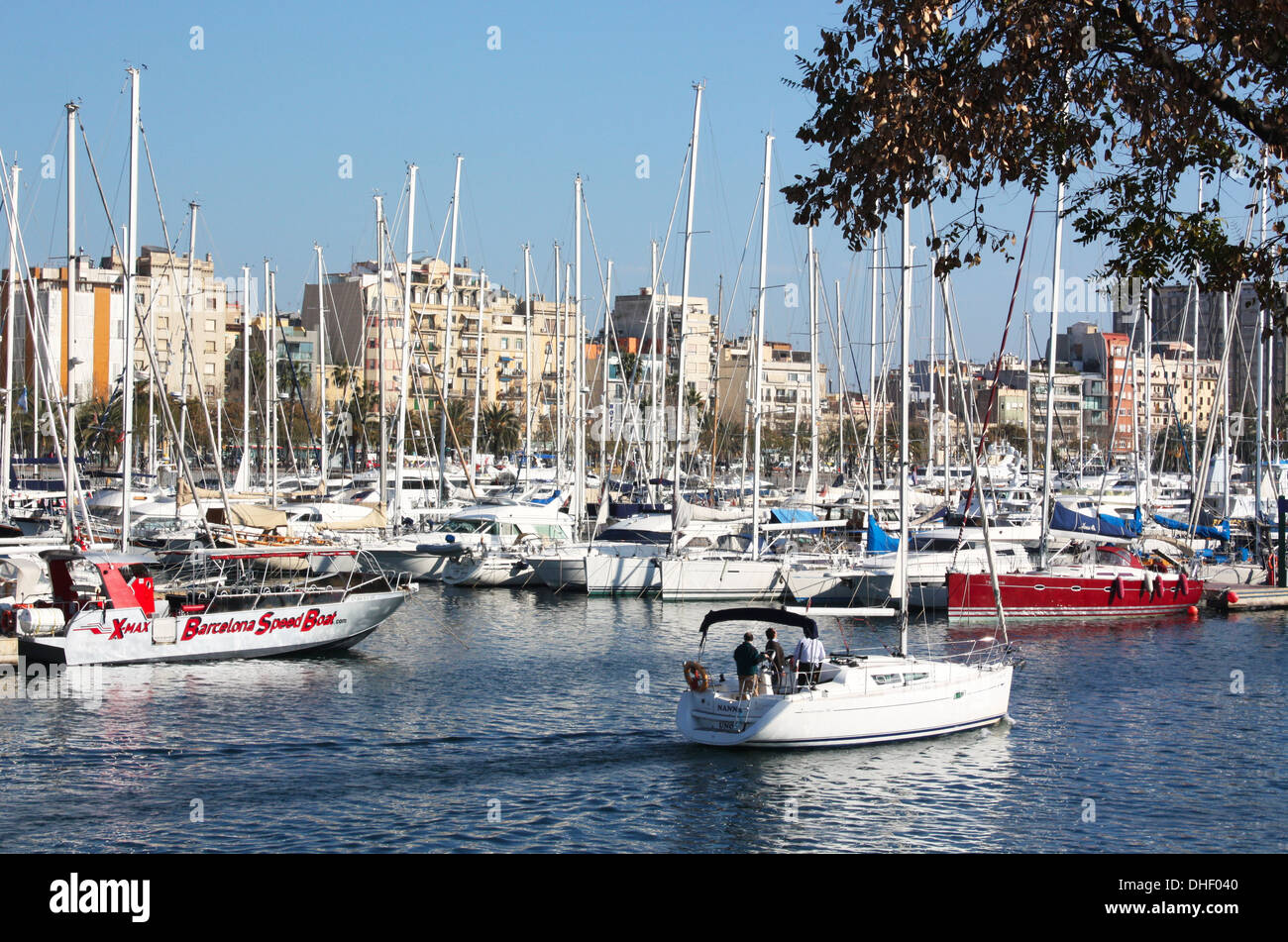 Boats in Barcelona, Spain Stock Photo