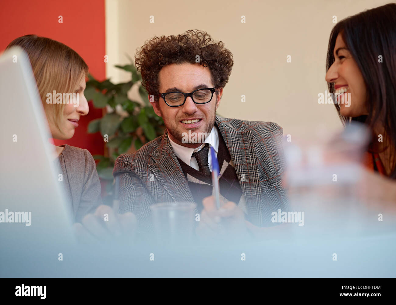 Office colleagues in meeting Stock Photo