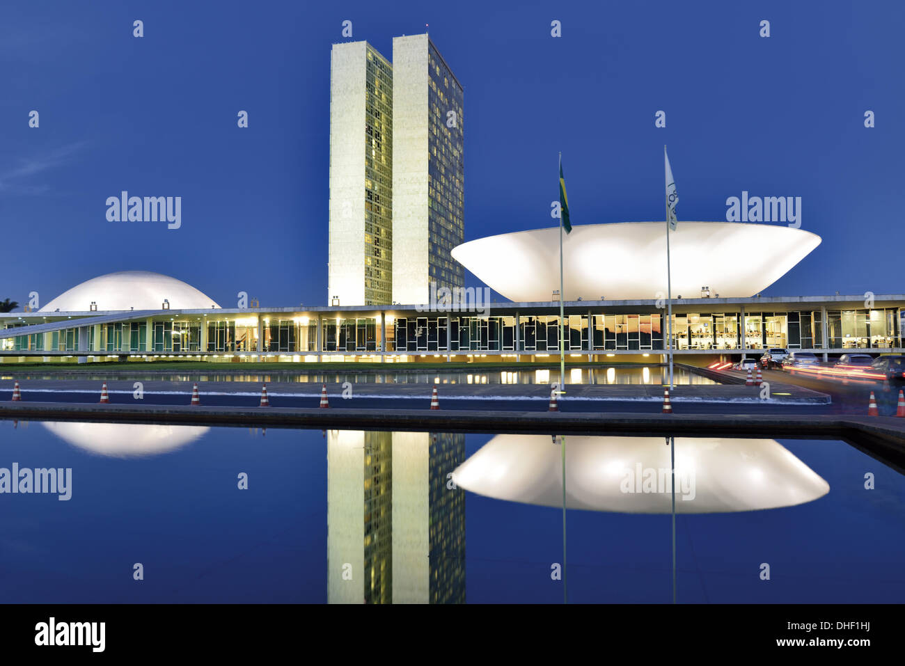 Brazil, Brasilia, National Congress, Senate, Chamber of Deputies Stock