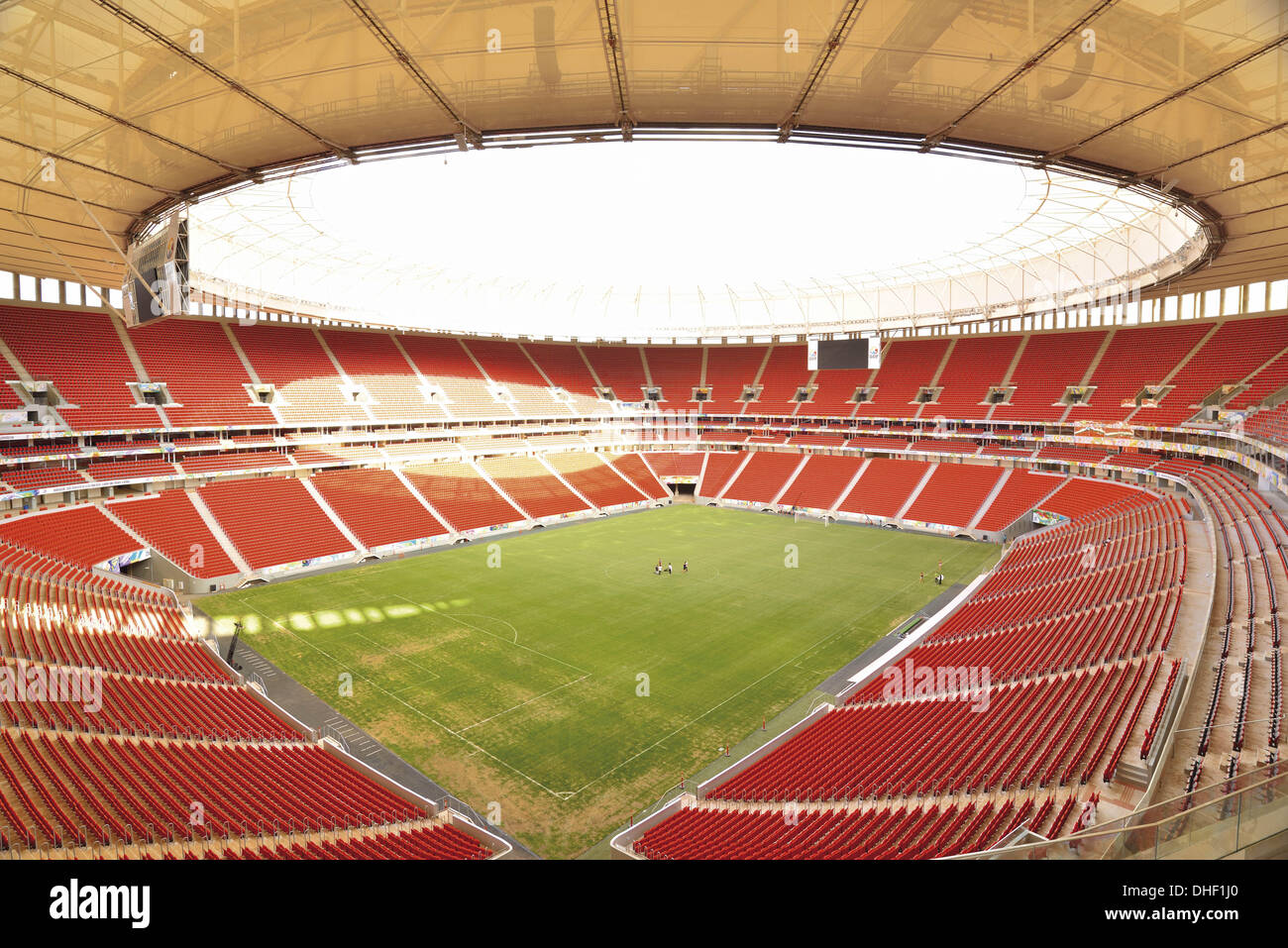 Brazil, Brasilia, Stadion Mané Garrincha, football, soccer, Fifa Worldcup 2014, Brazil 2014, 71000 seats, football fans, stadion, architecture, sports, Worldcup stadion, inside view, seats, travel, tourism, porperty released Stock Photo