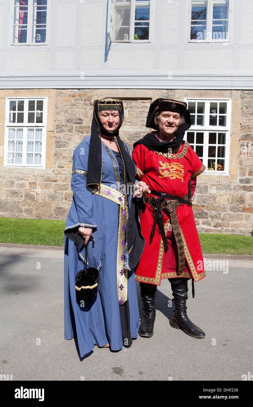 850-year celebration, Historical costumes, Cistercian monastery Loccum, Lower Saxony, Germany Stock Photo