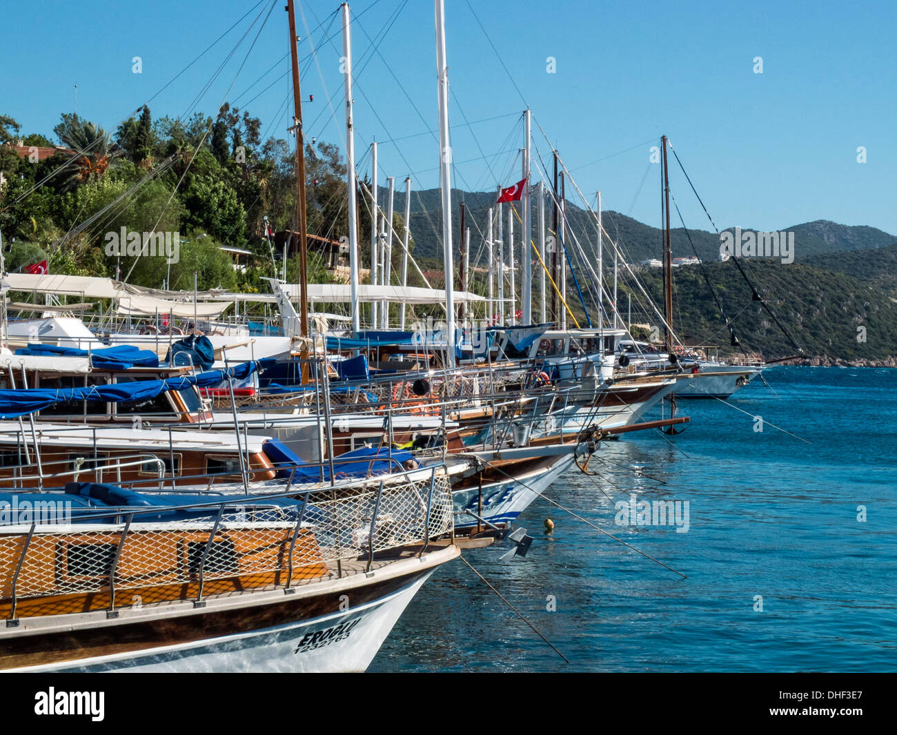 Harbour of Kas, Lycia, Turkey Stock Photo