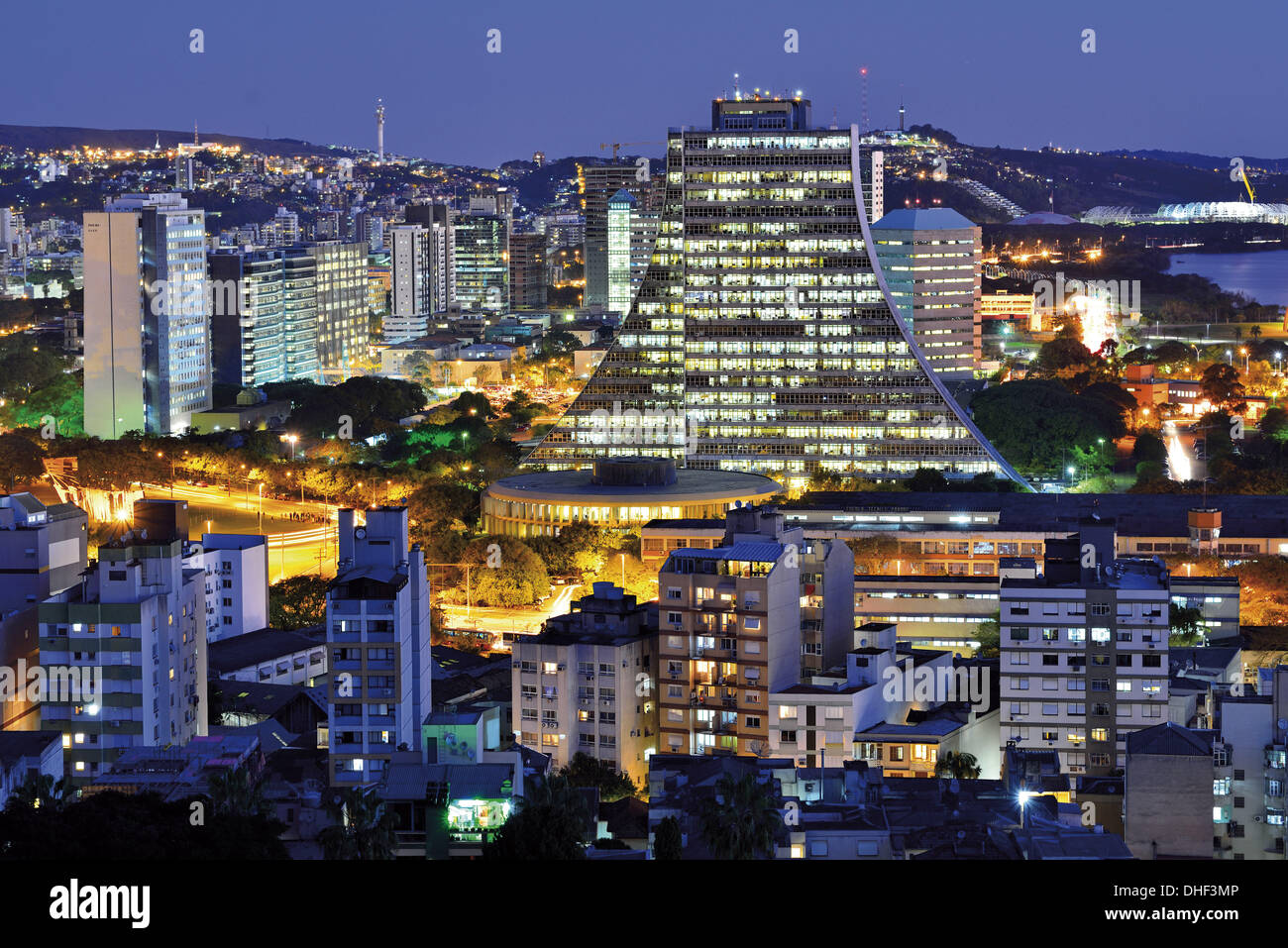 Brazil, Rio Grande do Sul, Porto Alegre, night, nocturnal view Stock