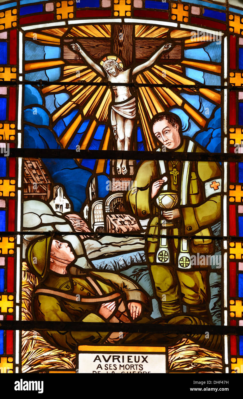 First World War Stained Glass Window Memorial Church of Thomas Becket