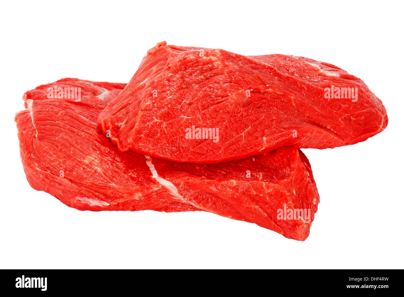 Fresh raw beef meat isolated on white background Stock Photo - Alamy