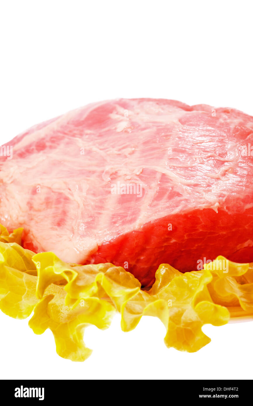 Fresh raw pork meat isolated on white background Stock Photo - Alamy