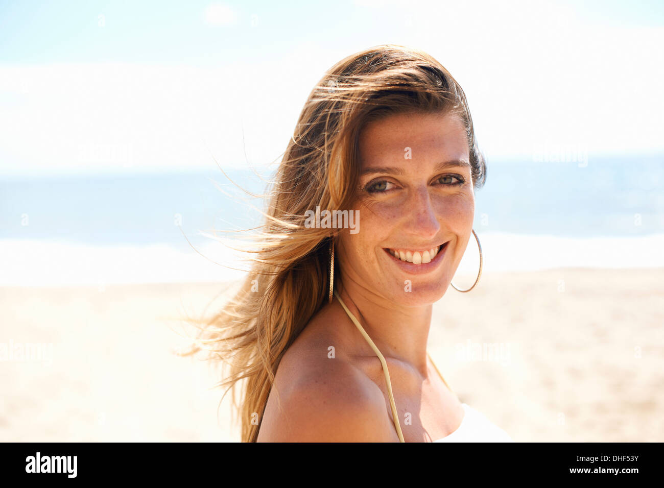 Beautiful woman posing on camera hi-res stock photography and images ...