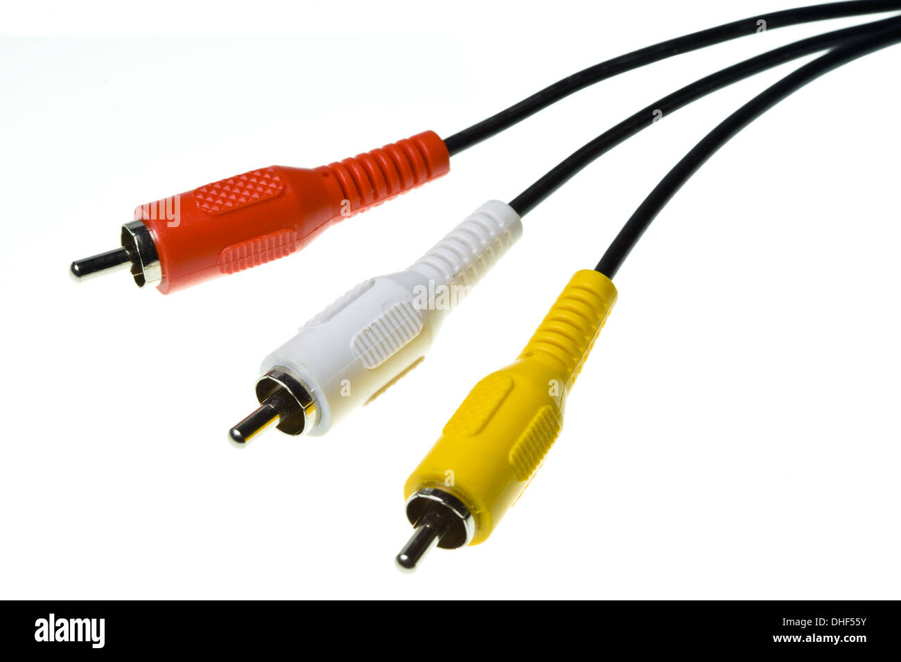 Cables for audioes / video of components Stock Photo Alamy