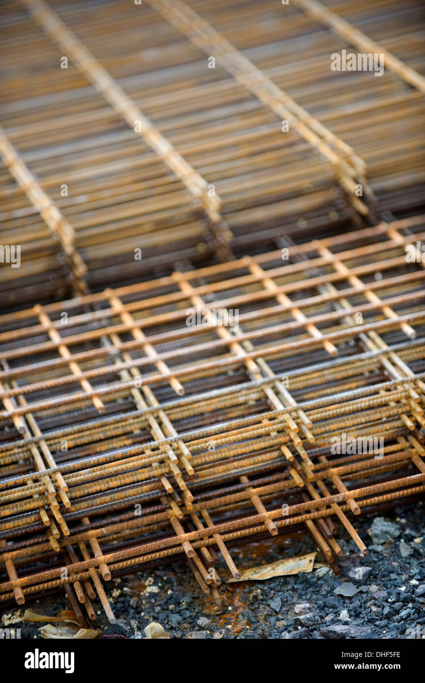 Grid-Concrete-Construction-Urbain Stock Photo