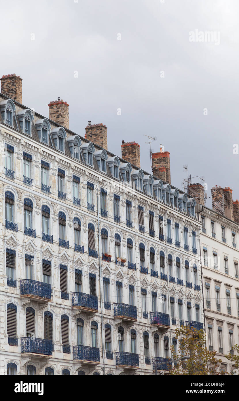 Traditional apartment buildings in Lyon, France Stock Photo Alamy