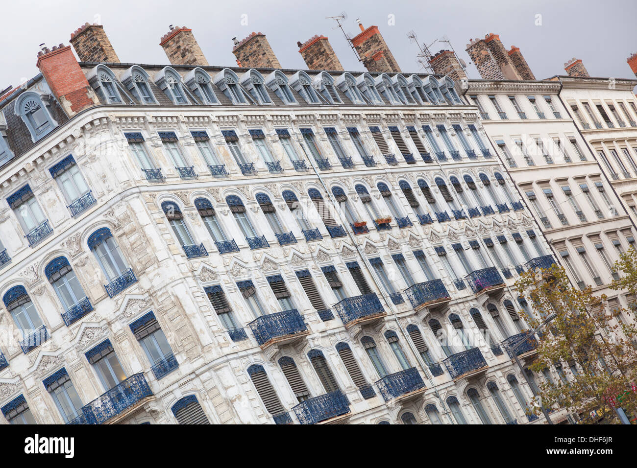 Traditional apartment buildings in Lyon, France Stock Photo Alamy
