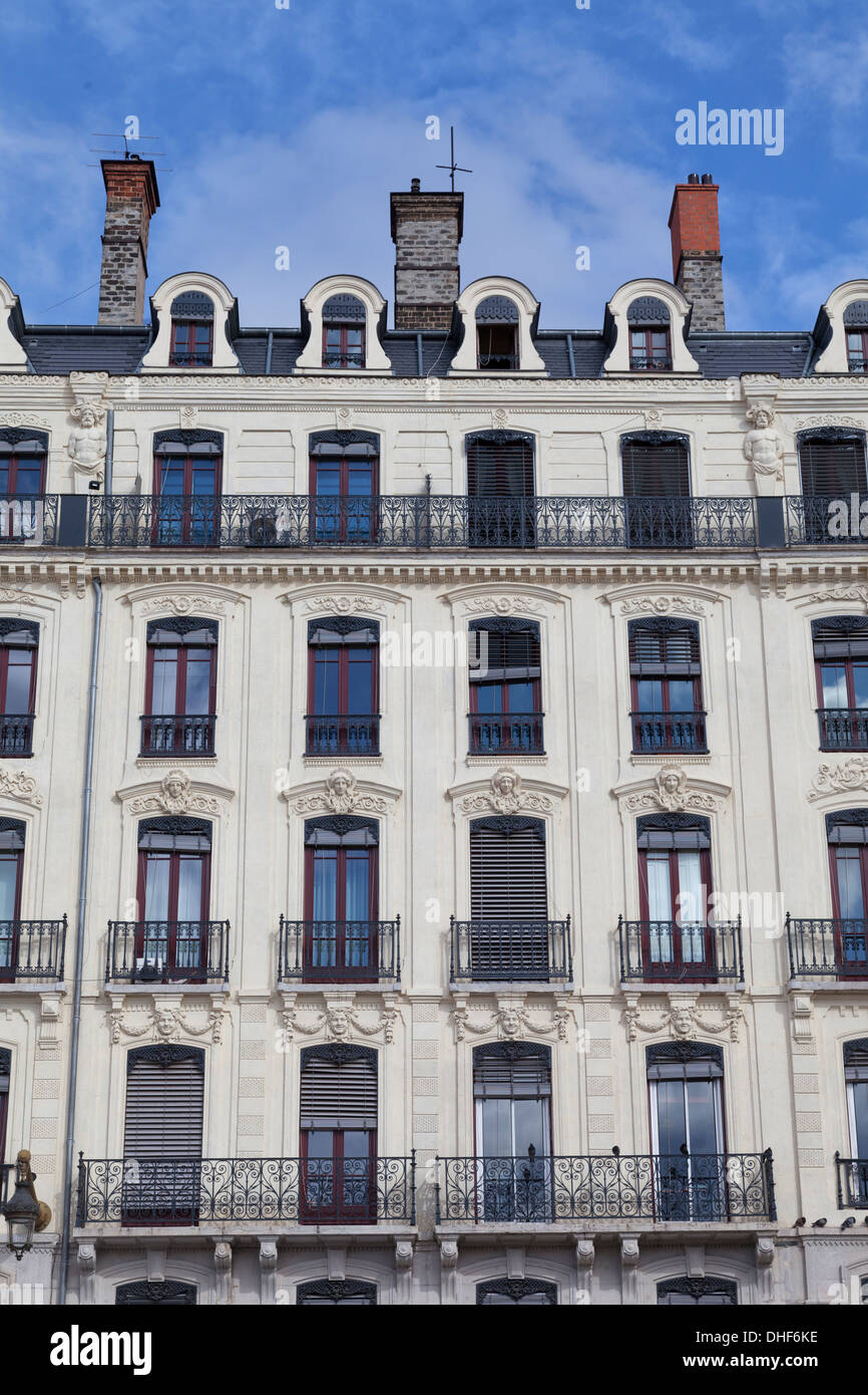 Traditional apartment buildings in Lyon, France Stock Photo Alamy