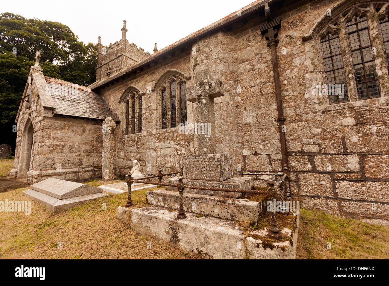 Outside of the Sancreed Churchyard in Cornwall, England, United Kingdom. Stock Photo