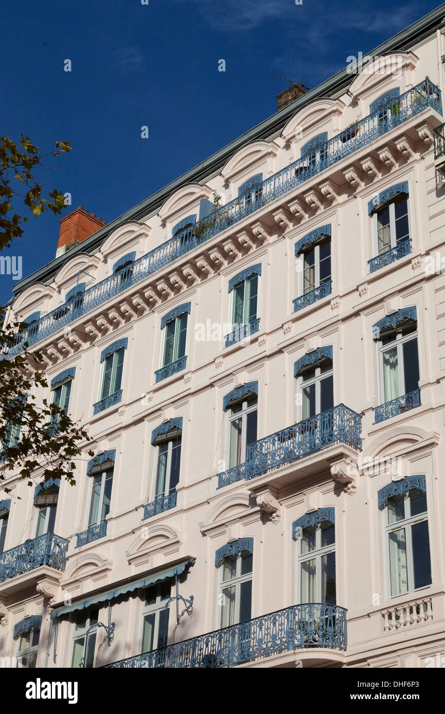 Traditional apartment buildings in Lyon, France Stock Photo Alamy