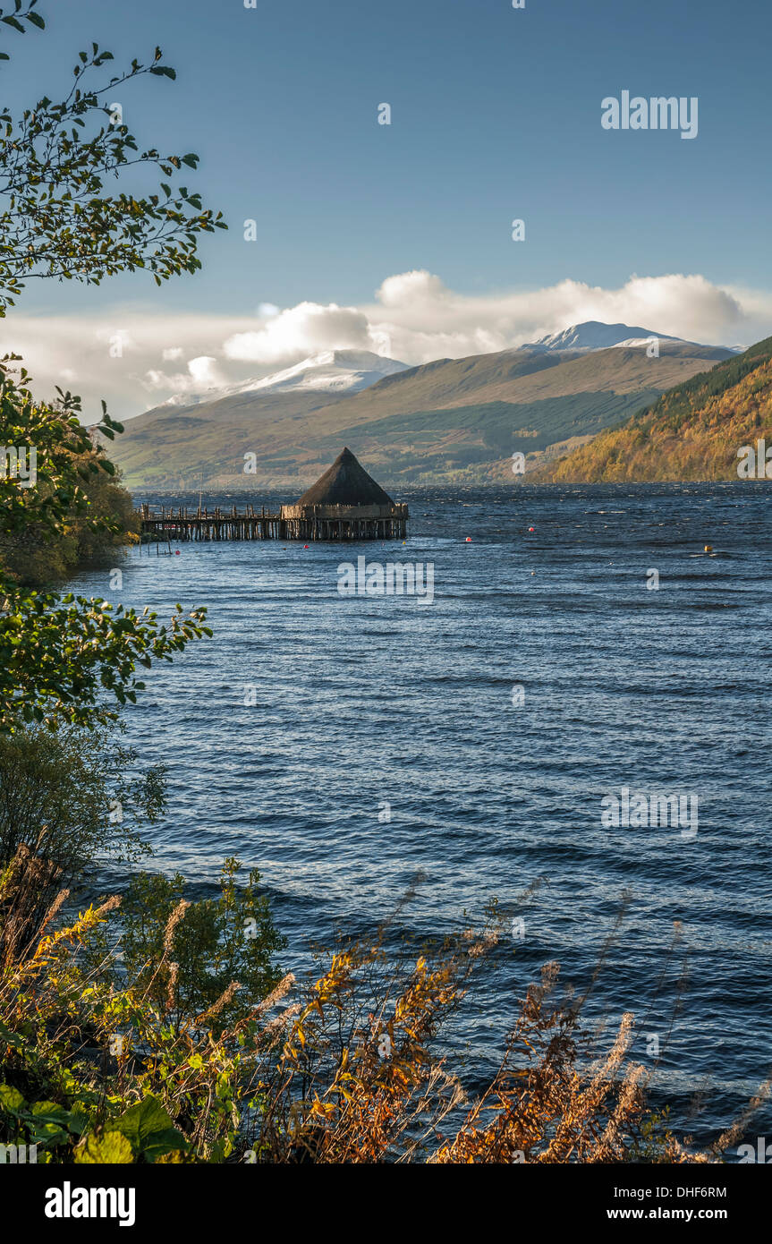 The Scottish Crannog Centre on Loch Tay in Perthshire. Stock Photo