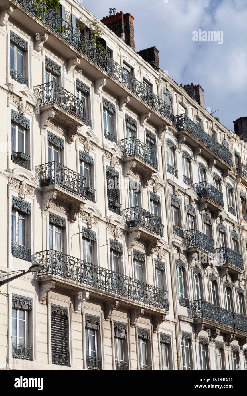 Traditional apartment buildings in Lyon, France Stock Photo Alamy