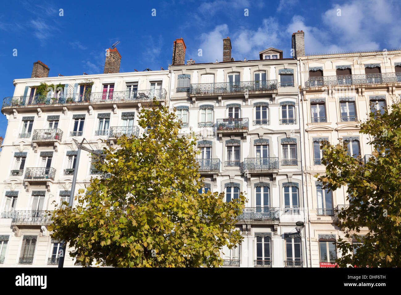 Traditional apartment buildings in Lyon, France Stock Photo Alamy