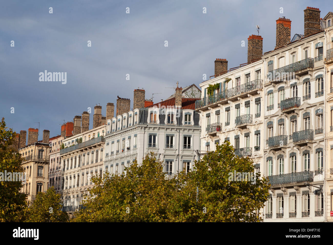 Traditional apartment buildings in Lyon, France Stock Photo Alamy