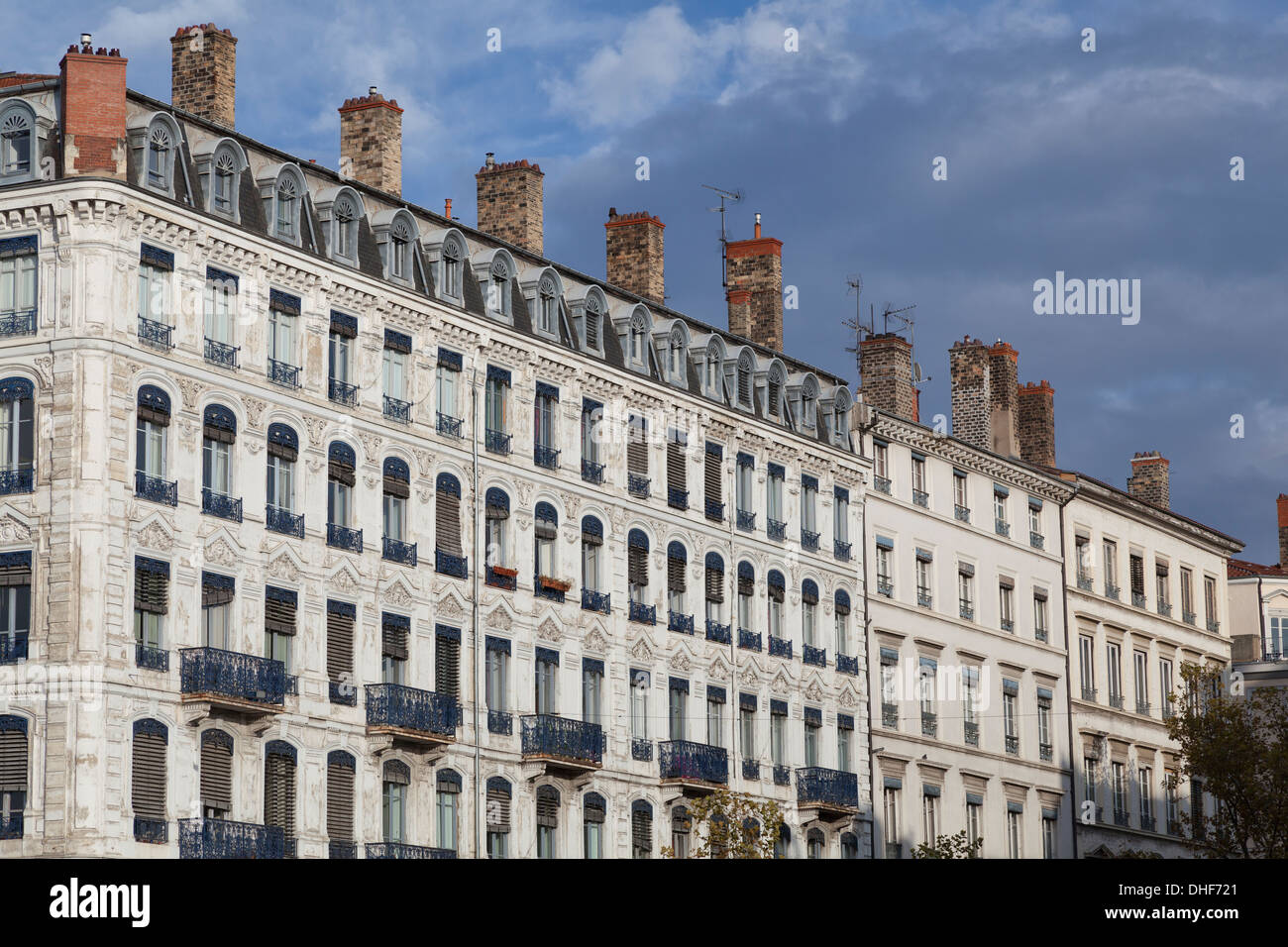 Traditional apartment buildings in Lyon, France Stock Photo Alamy