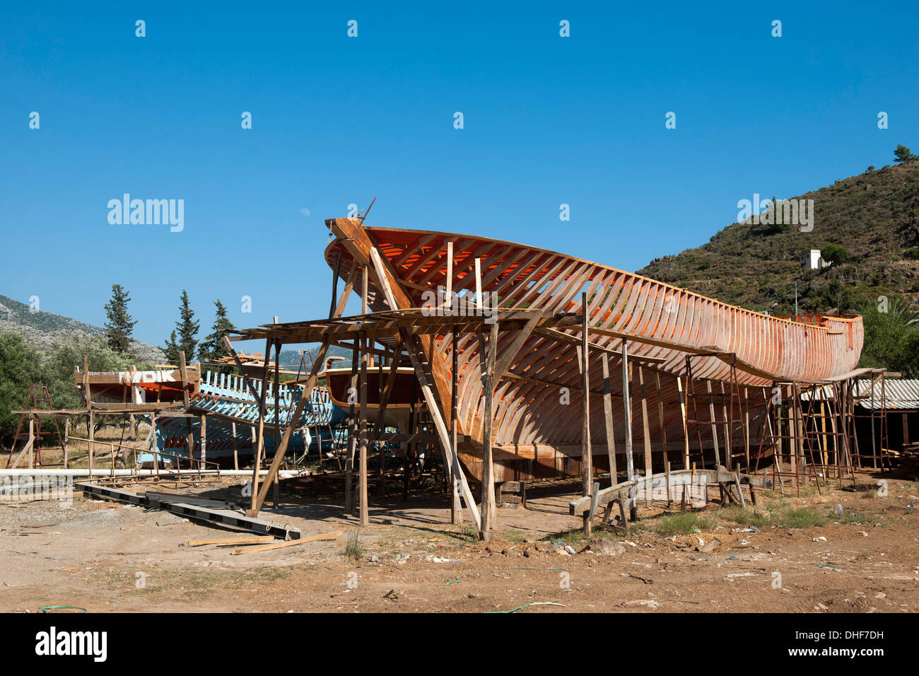 Türkei, Provinz Mugla, Bozburun-Halbinsel, Bozburun, Werft ausserhalb der Ortschaft Stock Photo