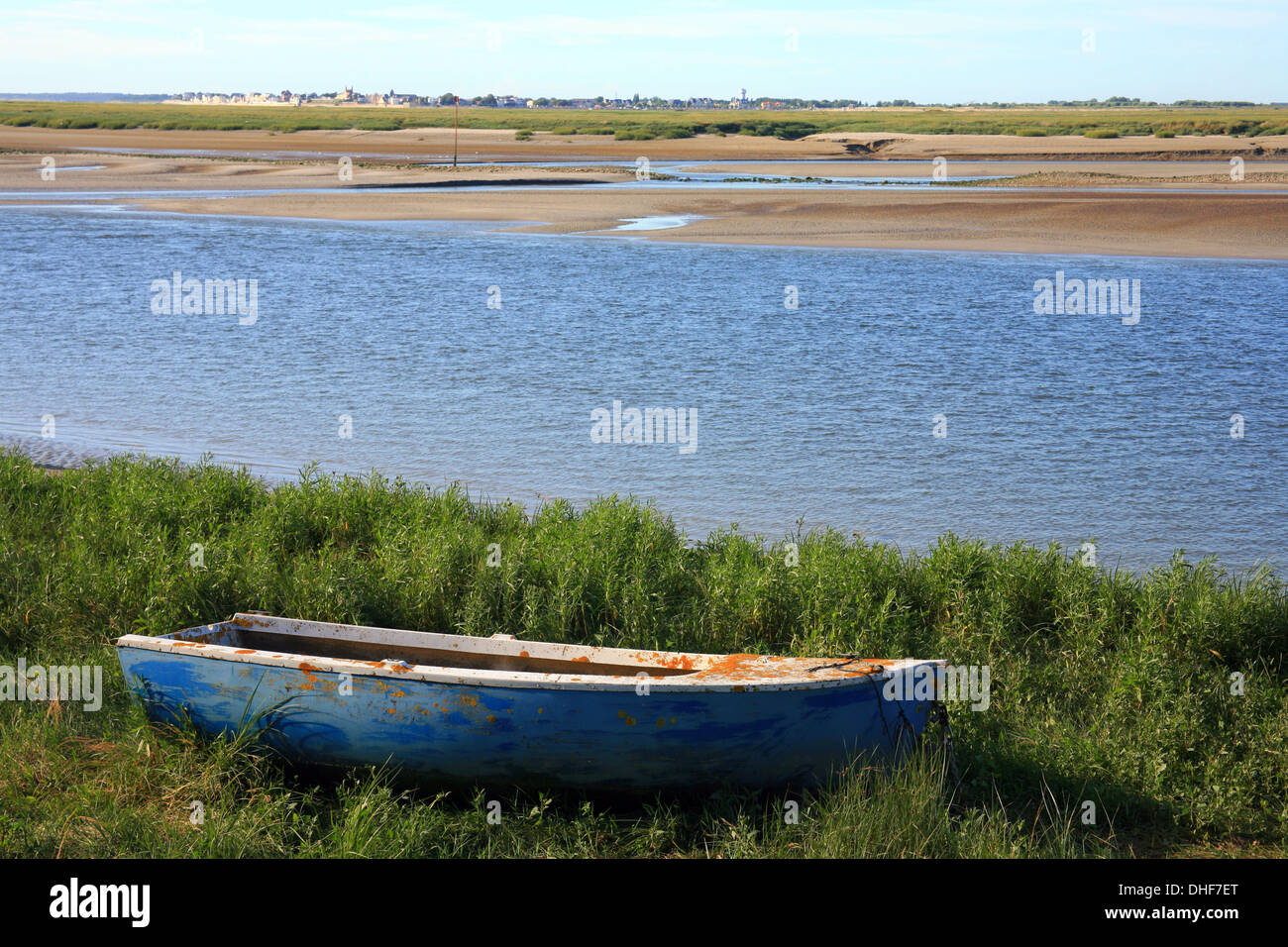 Somme River from Quai Blavet, St Valery Sur Somme, Somme, Picardy