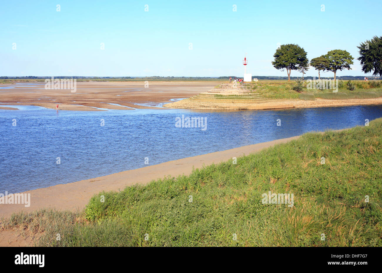 Somme River from Quai Blavet, St Valery Sur Somme, Somme, Picardy