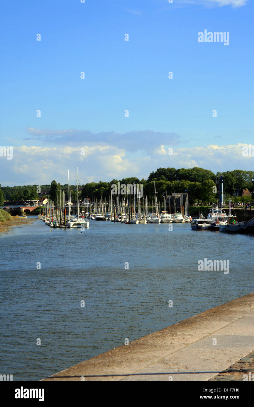 Somme River from Quai Blavet, St Valery Sur Somme, Somme, Picardy