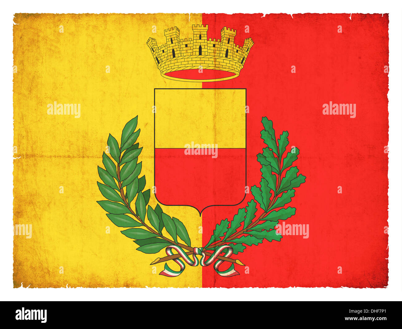 Flag of the italien town Naples created in grunge style Stock Photo Alamy