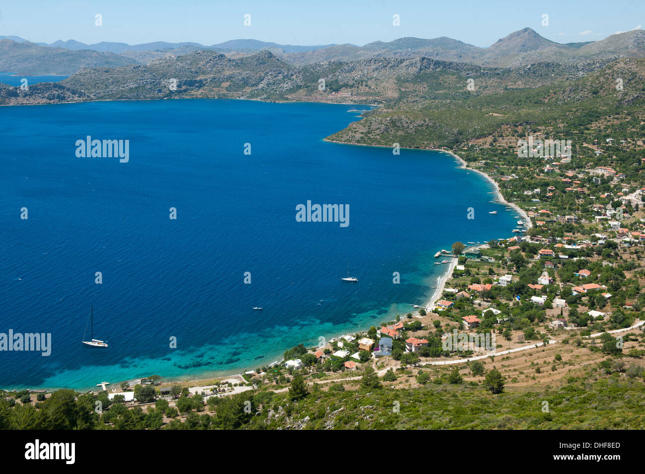 Türkei, Provinz Mugla, Bozburun-Halbinsel, Sögütköy, Cumhuriyet-Mahallesi Stock Photo
